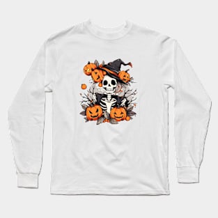 Halloween Skull Terror Long Sleeve T-Shirt